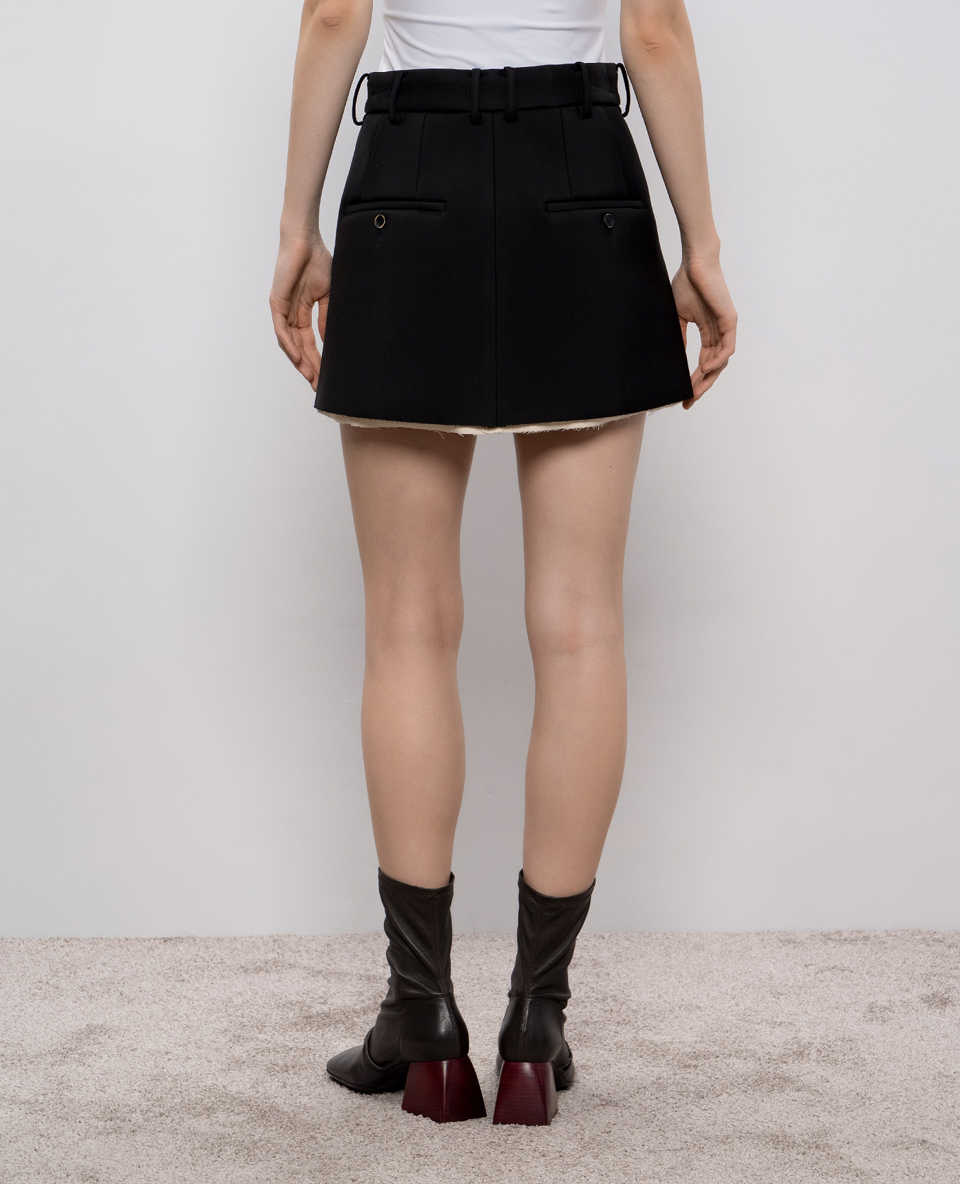 Black Tropical mini skirt UMA WANG 4
