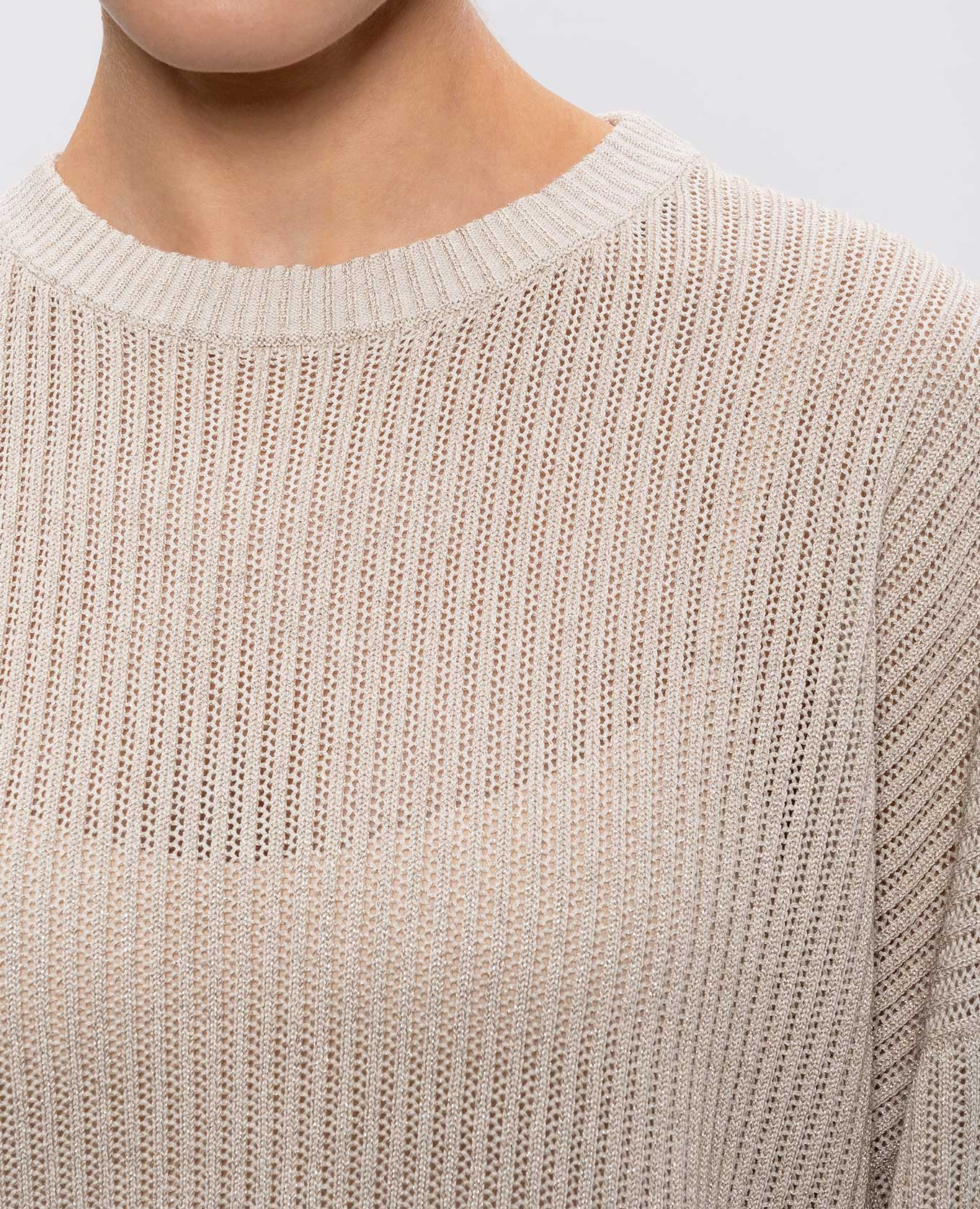 Beige jumper with lurex Brunello Cucinelli 5