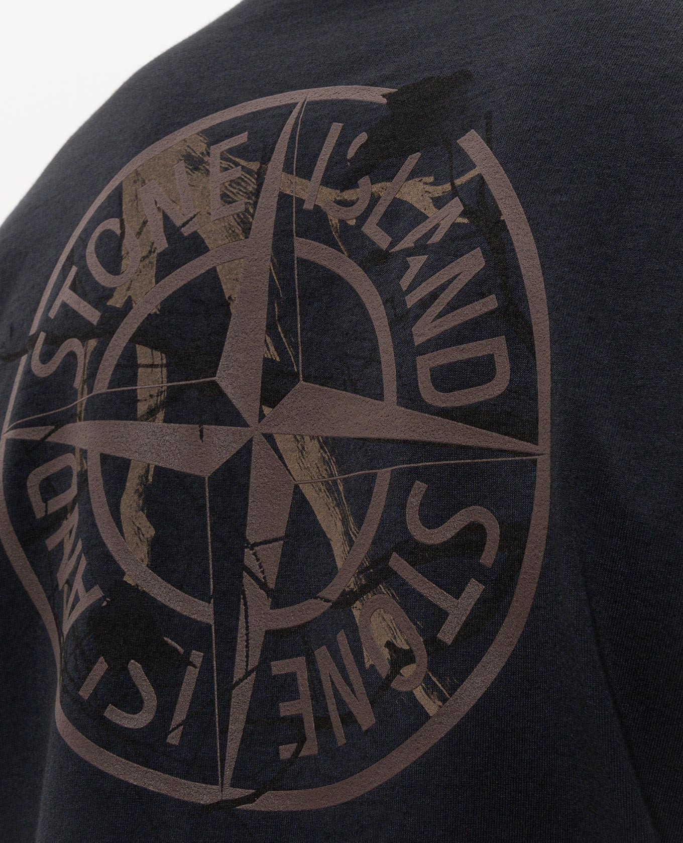 Navy T-shirt with logo print Stone Island 5