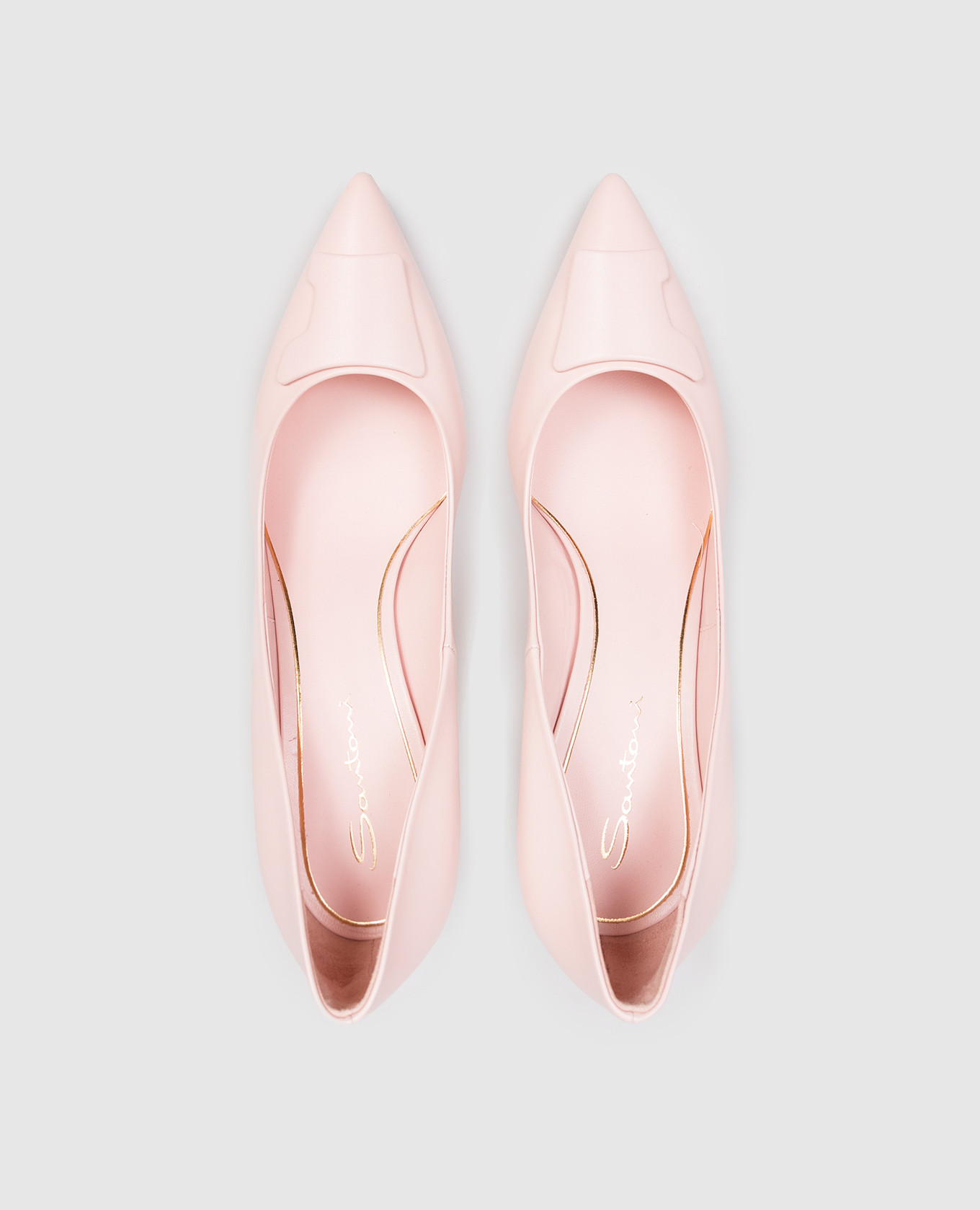 Pink leather shoes Santoni 4