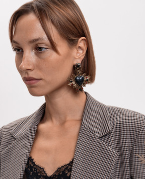 CelesteG Gold earrings with crystals 2222