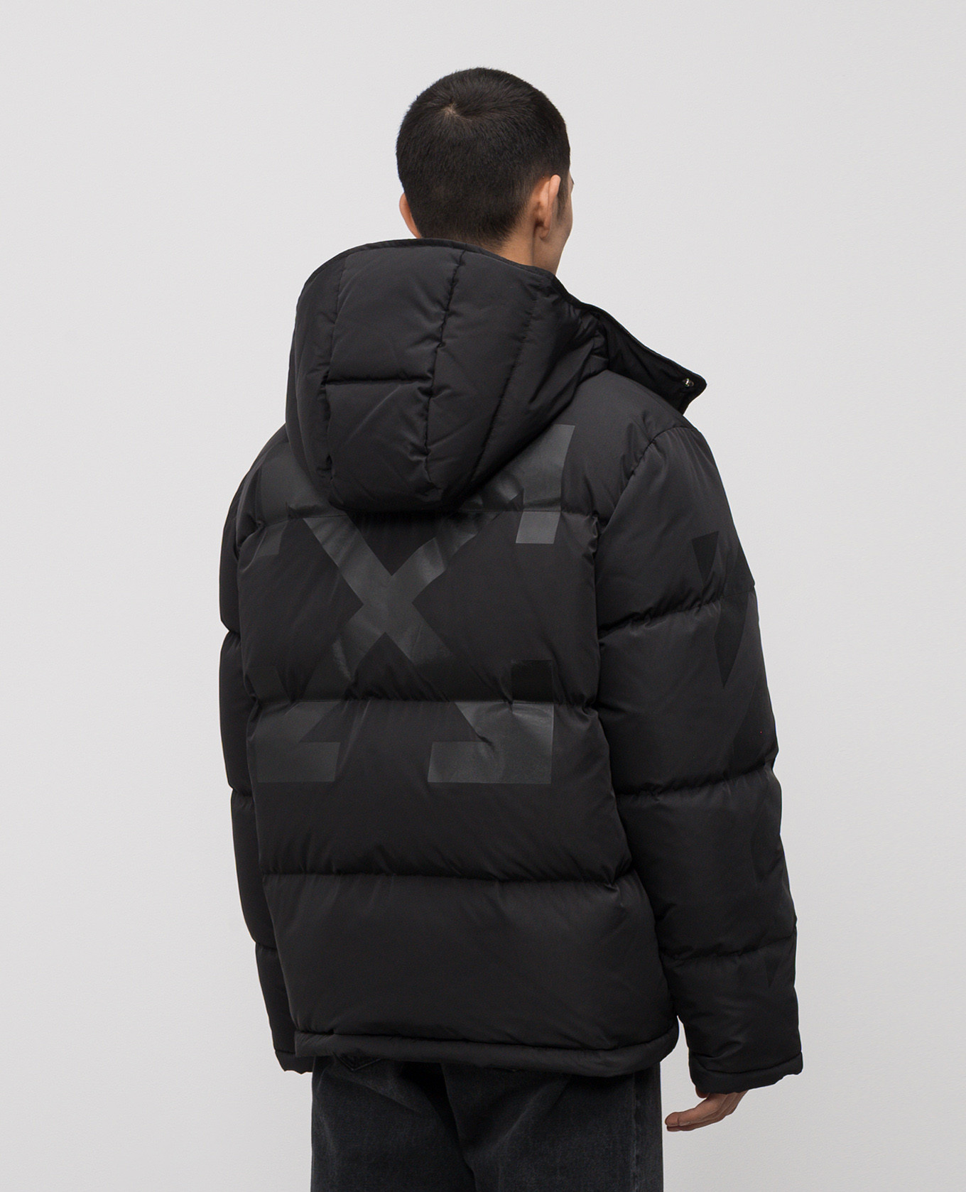 

Black down jacket with logo Off-White
