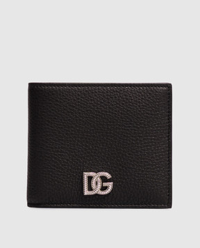 Dolce&Gabbana Black leather wallet with textured monogram BP1321A0370