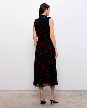 Nissa Black dress with floral print RC16510