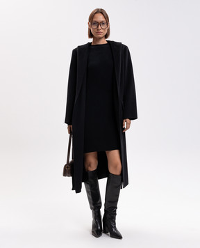Jacob Lee Black cashmere dress with lace WCD0017AW26B
