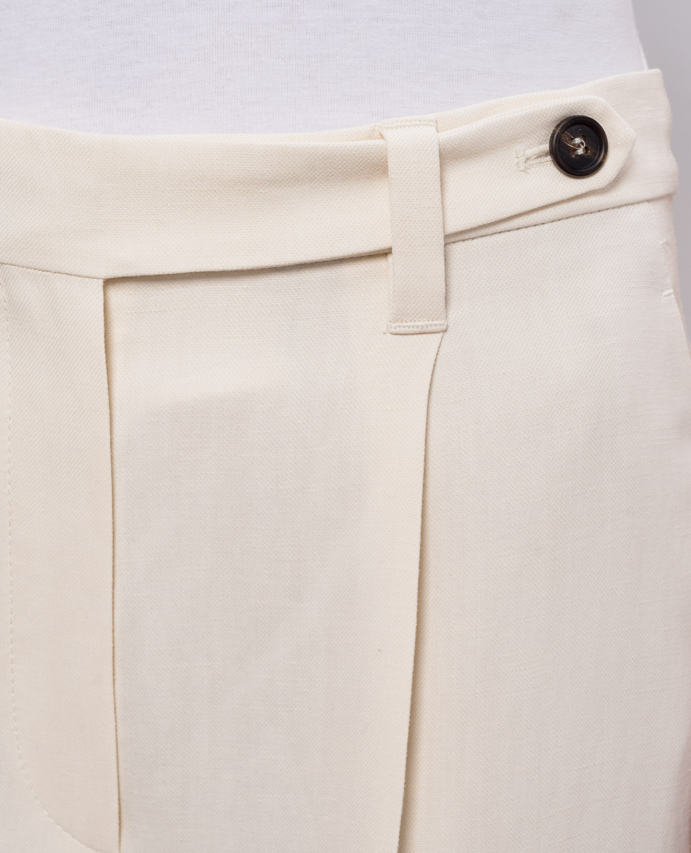 Ivory linen pants Brunello Cucinelli 4
