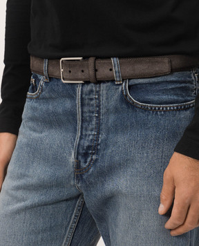 Santoni Gray suede belt CM35VC003B91EACD