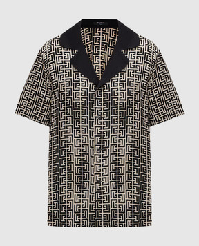 Balmain PB Labyrinthe monogram print shirt GH1HN133VI36