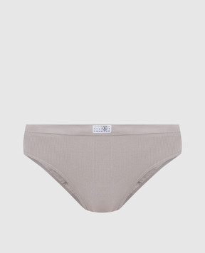 Maison Margiela MM6 Grey briefs with logo patch MKL740010