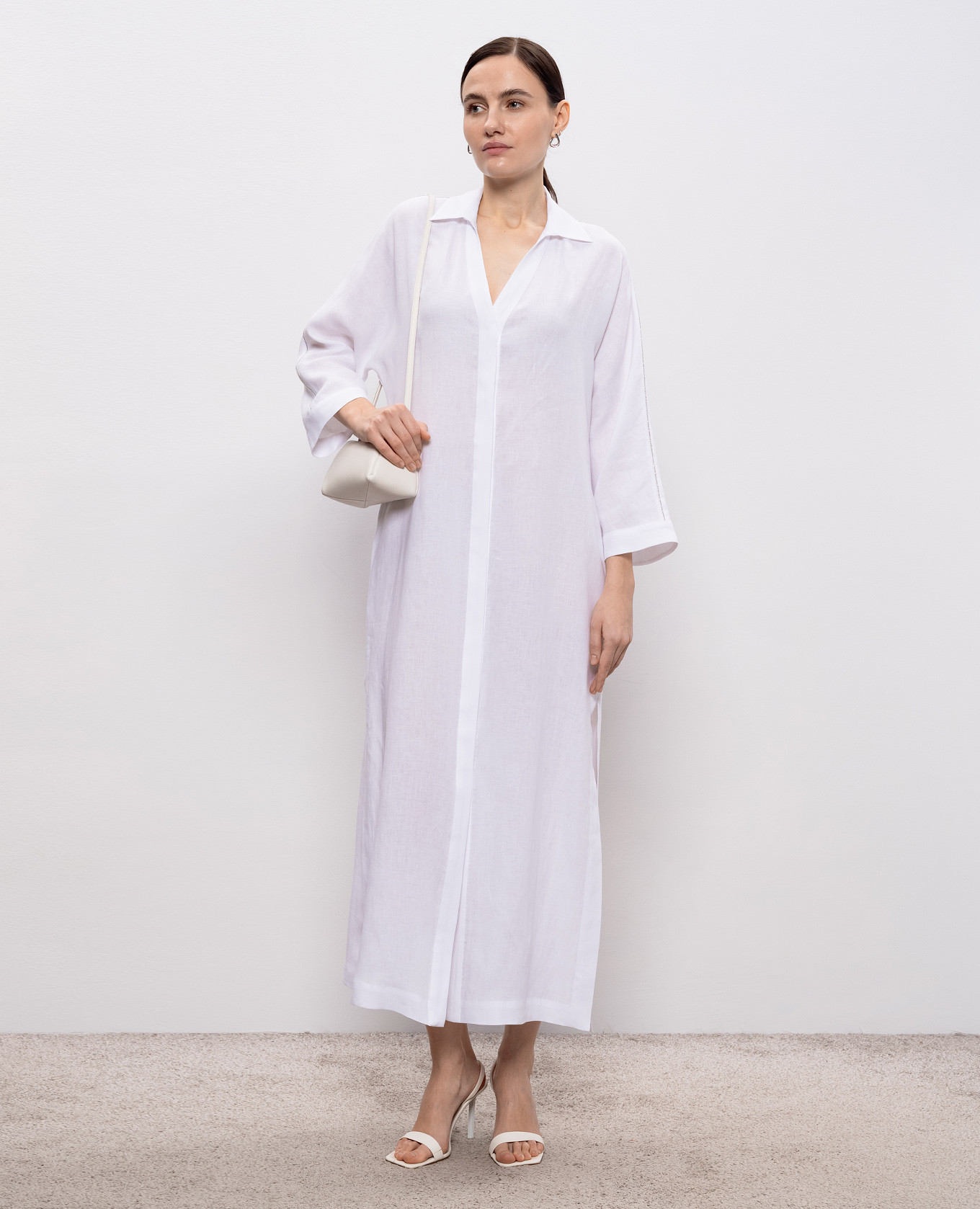 

White linen shirt dress Peserico