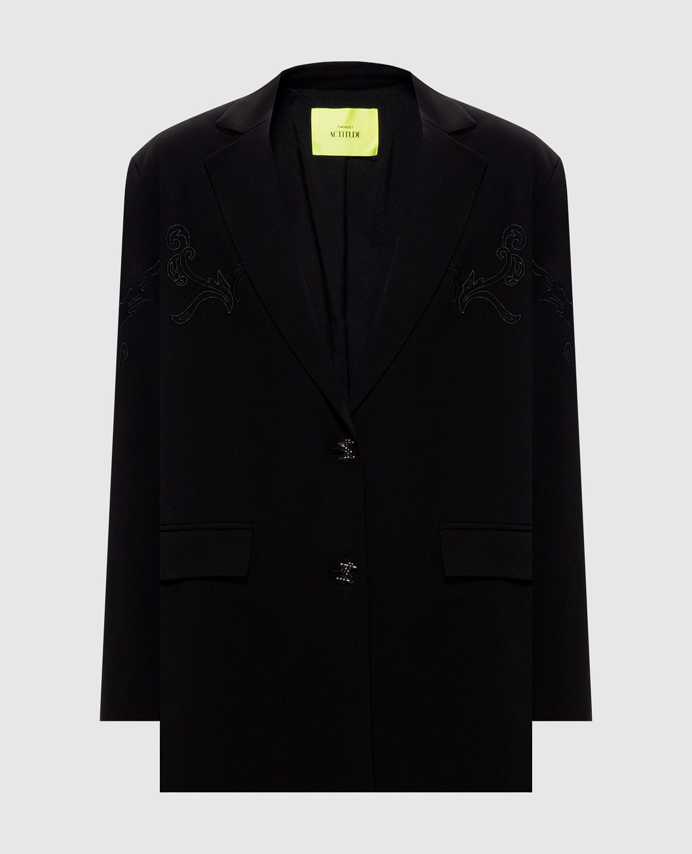 Veste noire brodée