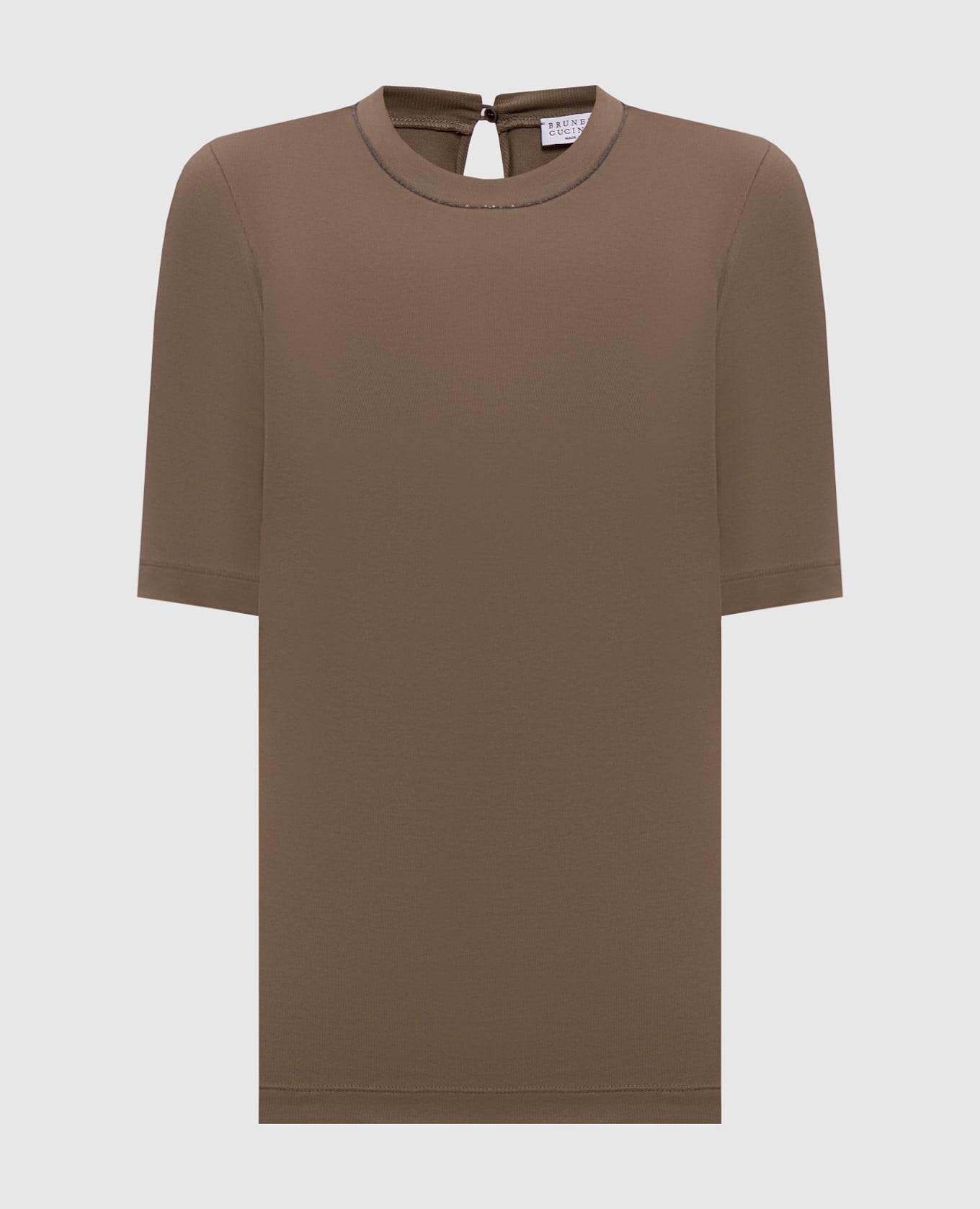 Brown top with monil chain