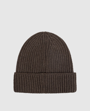 Doriani Cashmere Brown cashmere hat 142B10
