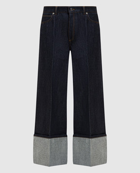 Givenchy Dark blue jeans with cuffs BW51AZ518M