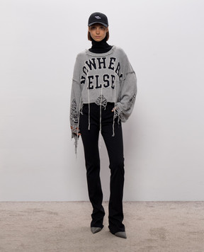 SSHEENA Black Plain Pants with Wool 26FWPLAINTF26004