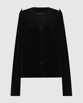 Dondup Black wool cardigan DT455M00988D002