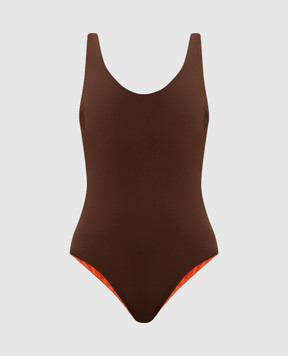 Fisico Brown reversible swimsuit CC03MB