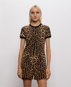 Dolce&Gabbana Brown printed T-shirt F8V88TFS78S