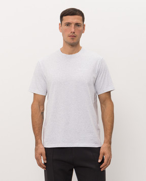 Sporty & Rich Grey melange T-shirt with logo print TO11984300GY03m