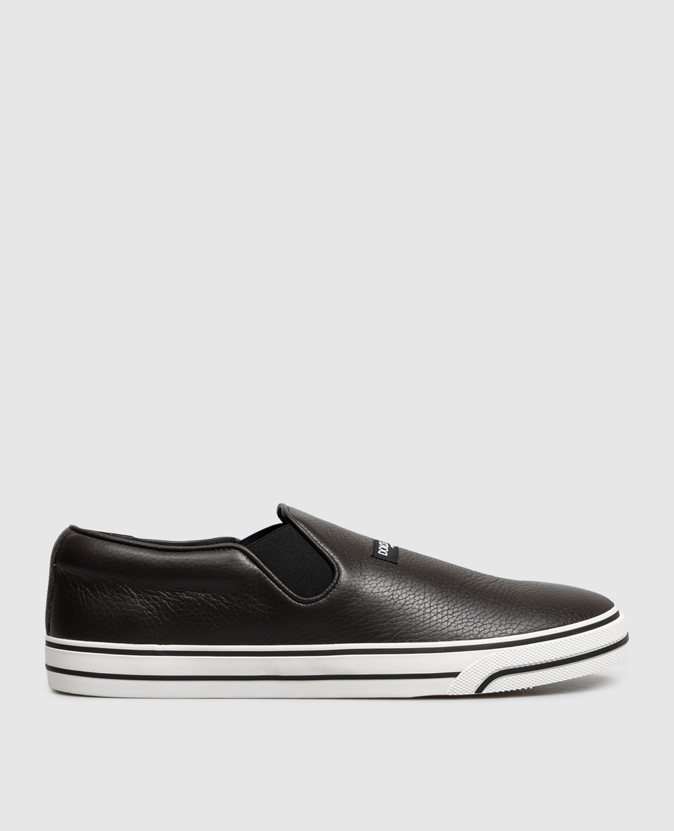 Brown leather slip-ons DG Sailing Dolce&Gabbana