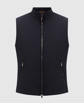 MooRER Blue SENIO wool vest SENIOWTP