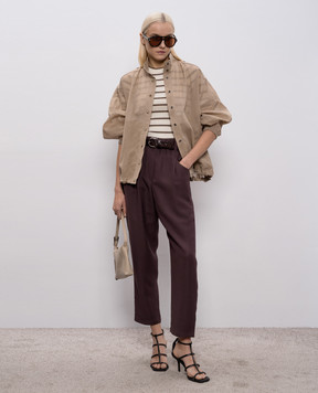 Brunello Cucinelli White wool and cashmere top M14864100