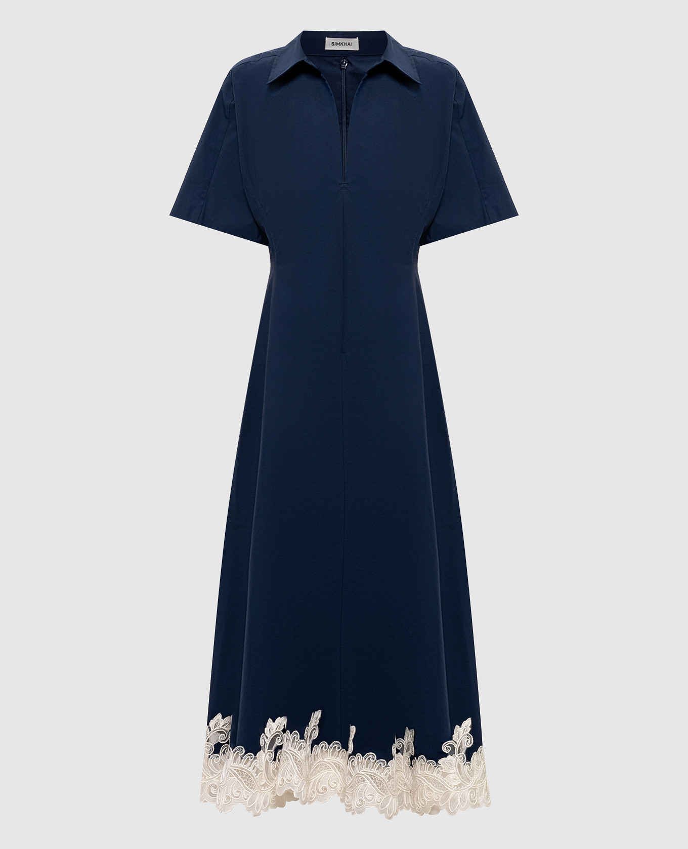 Nerris blue dress with lace Simkhai