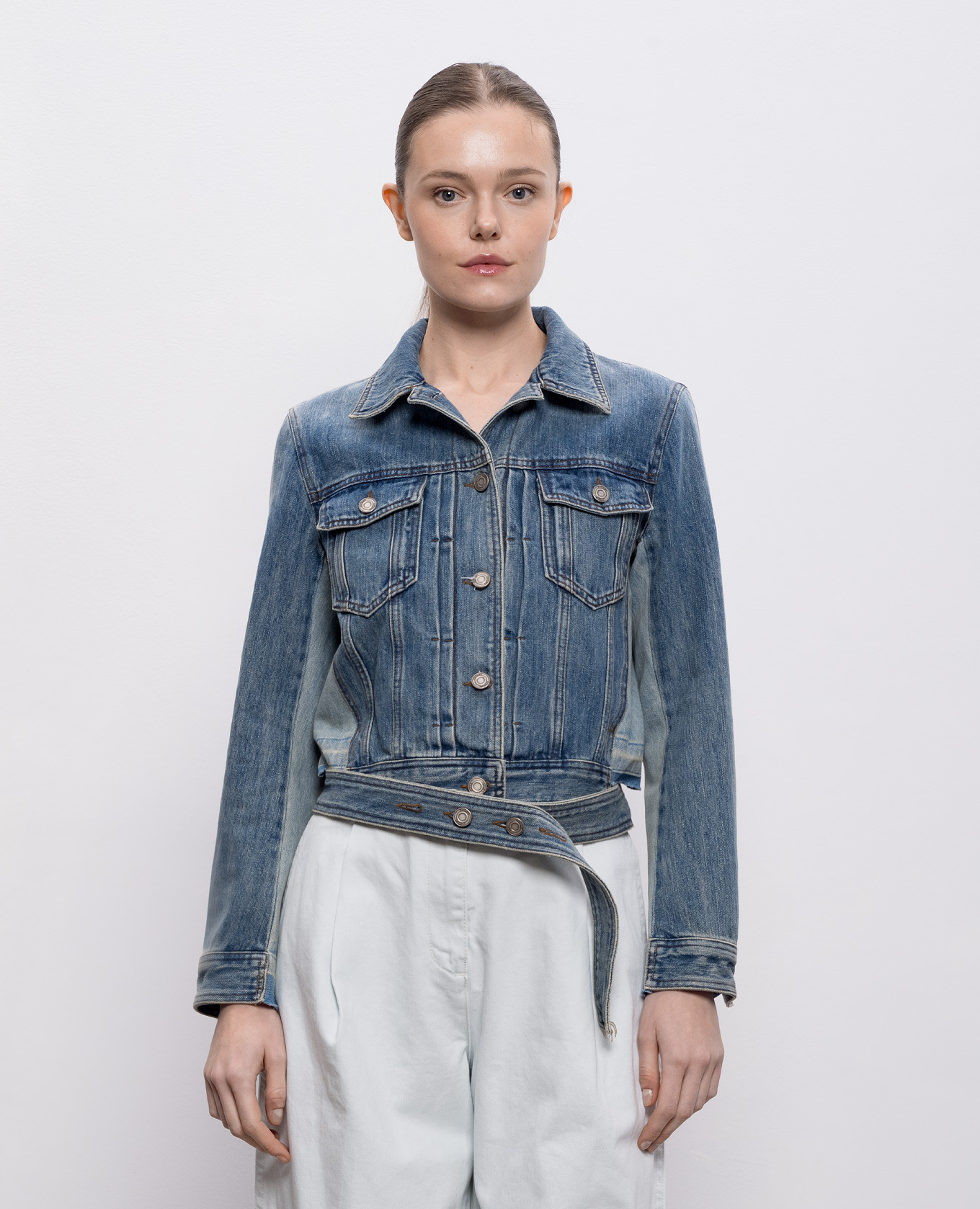 Blue denim jacket with vintage effect Juun.j 3