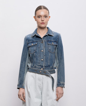 Juun.j Blue denim jacket with vintage effect JW6311W02P
