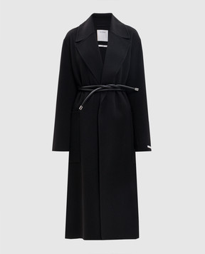 Max Mara Sportmax ZANNATA black wool coat with a smell SPXZANNATA