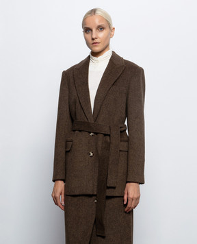 Twinset Brown jacket with wool 262LI2DCC