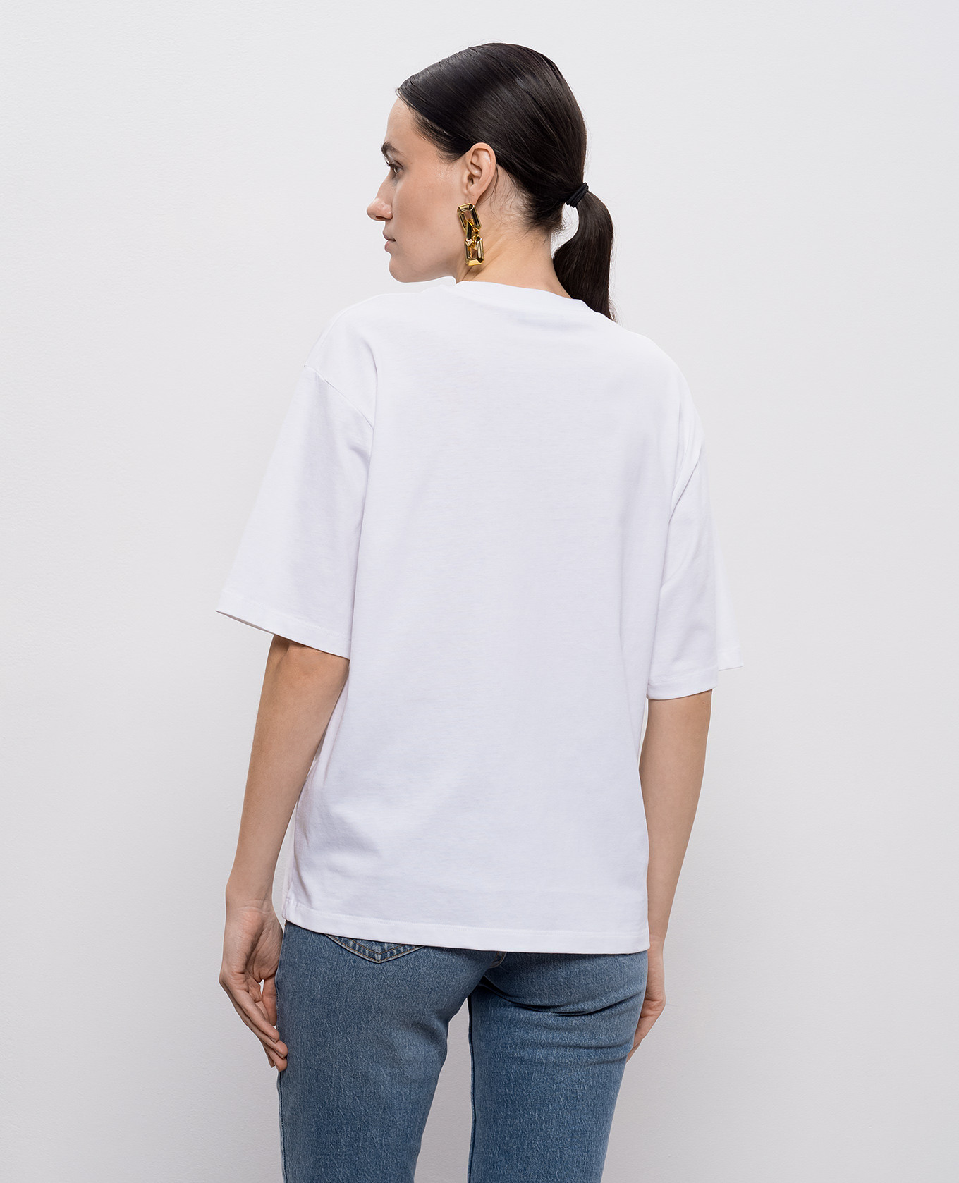 White T-shirt with logo Balmain 4