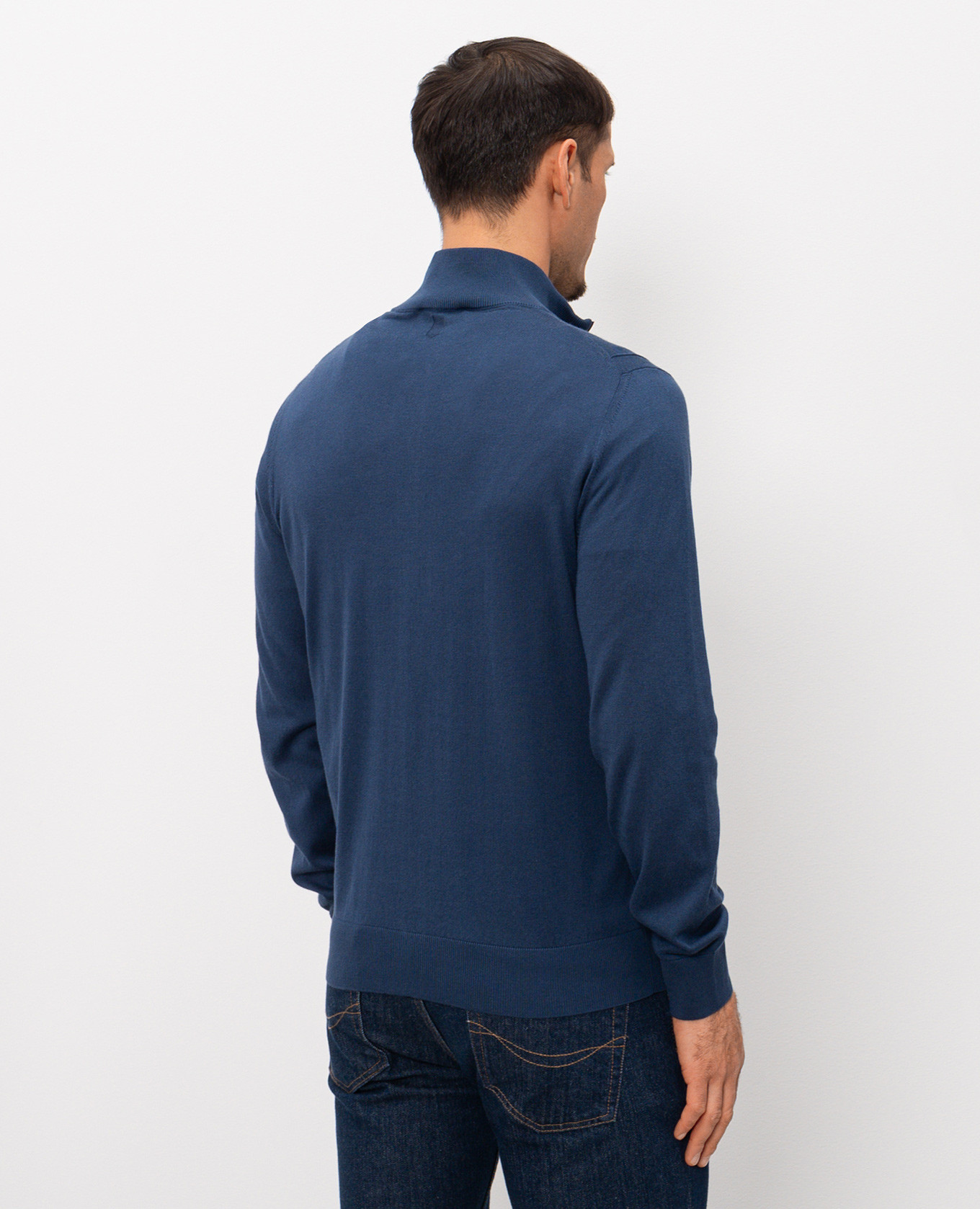 

Blue cardigan with cotton Canali
