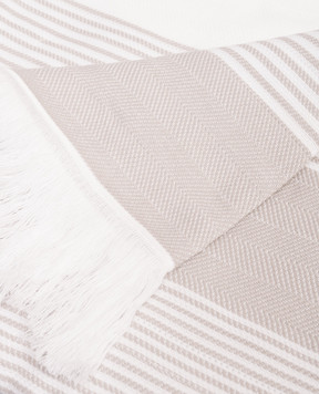L'appartement KARINA striped towel with fringe KARINAPESTEMAL