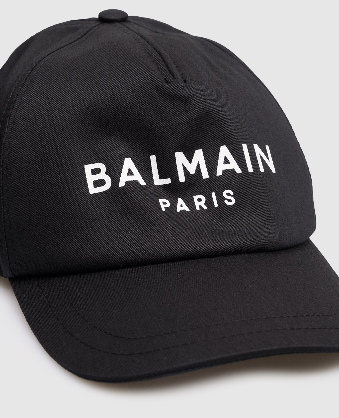 Children's black cap with logo print Balmain 3