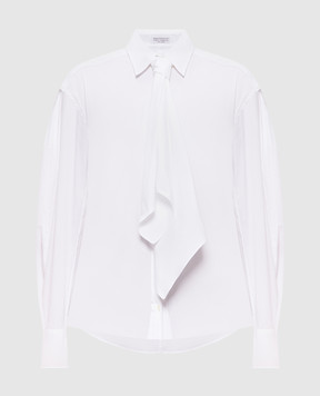 Brunello Cucinelli White shirt with a monil chain MP091M3A46
