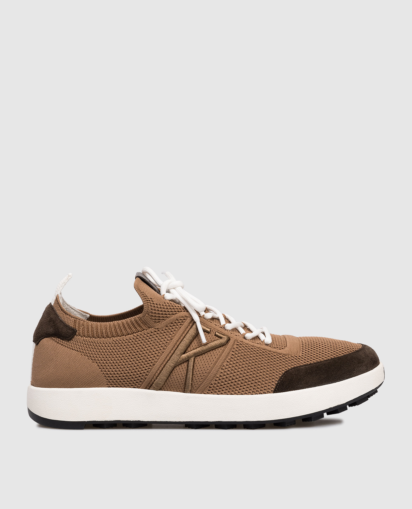 

Brown combination sneakers with monogram Kiton