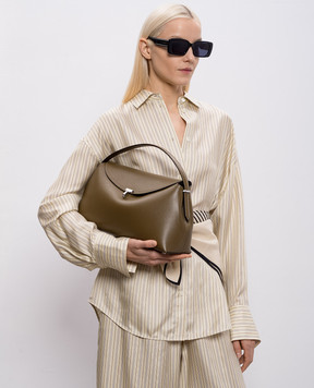 Toteme Khaki leather bag 234WAL961LE0030