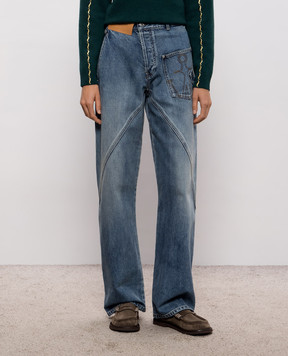 JW Anderson Blue jeans with logo patch DT0127PG1849