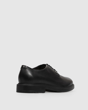 Doucal's Black leather derby shoes DU3576RALPUF285