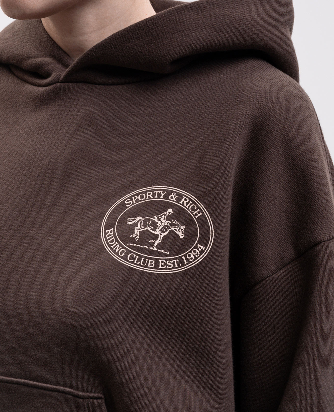 Elaine Riding Club Brown Hoodie Sporty & Rich 5