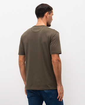Stefano Ricci Khaki T-shirt with emblem MNH6104920803