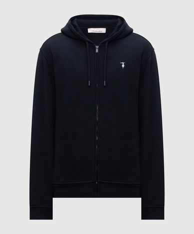 Blaue gefütterte Sportjacke