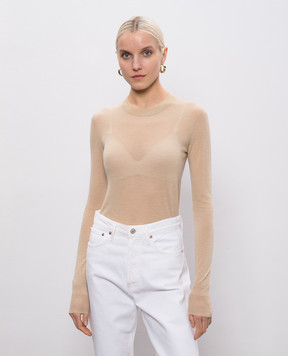 JOSEPH Beige Cashair cashmere jumper JF009539