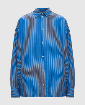 Toteme Blue striped silk blouse 261WRT0700FB0553