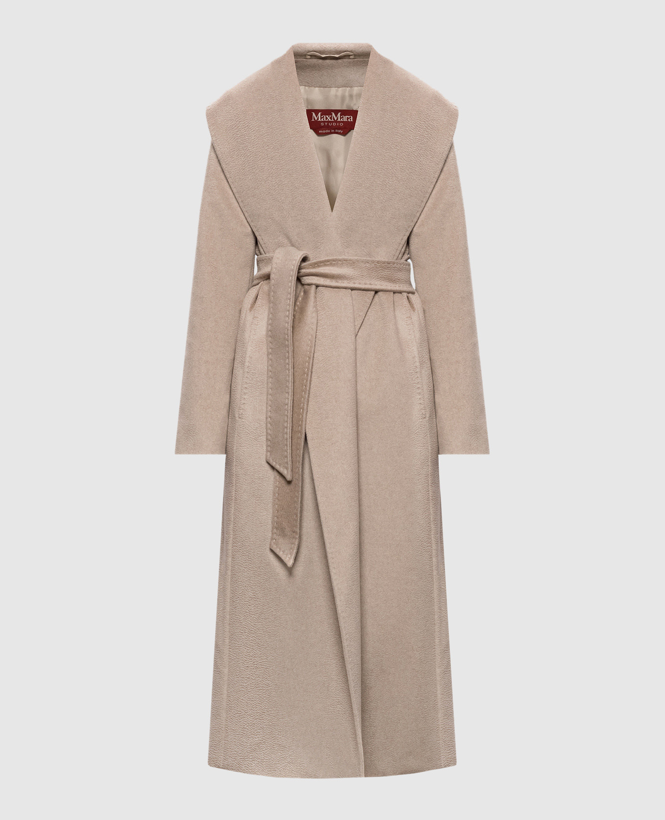 Beige ARDEA wool coat with a smell