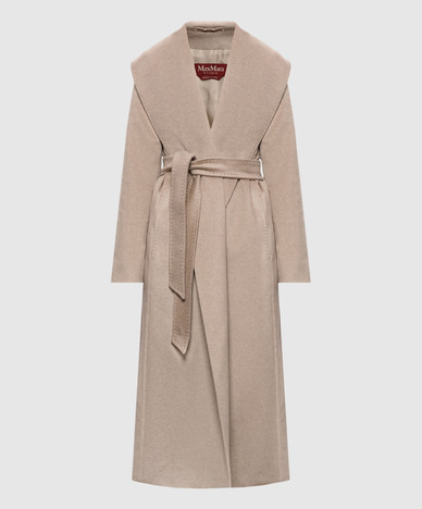 Beige ARDEA wool coat with a smell