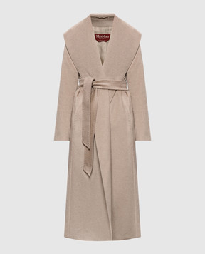 Max Mara Beige ARDEA wool coat with a smell MSTARDEA