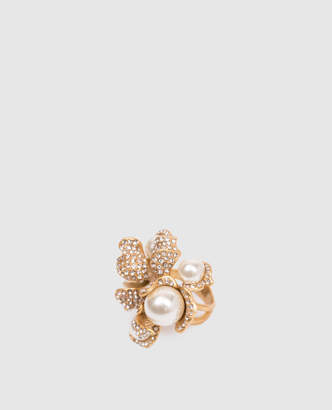

Aida gold ring with crystals Dolman Bijoux, Golden