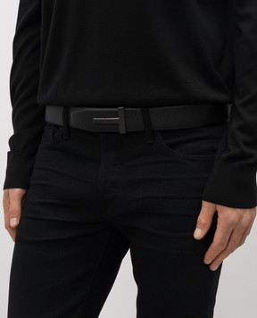 Tom Ford Black leather belt T ICON TB178LCL236L
